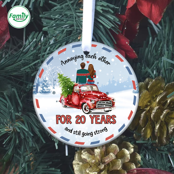 Personalized Gift For Couple Annoying Each Other For X Year Christmas Ornament_NT_HB0410221