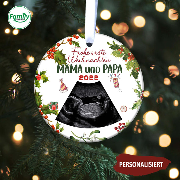 Geschenk für MaMa und PaPa Frohe erste Weihnachten 2022 Ornament_NT_HB1411225