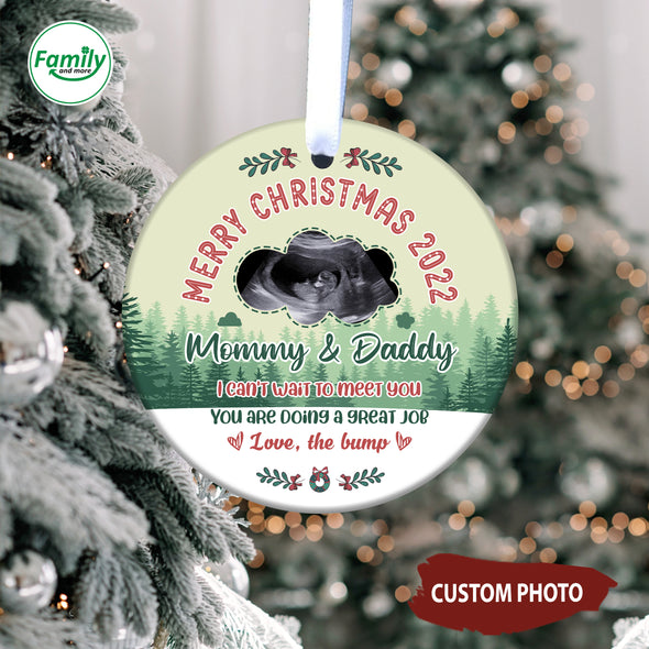 Personalized Gift For Future Daddy And Mommy I Can't Wait To Meet You Ornament - NT - HB2811222