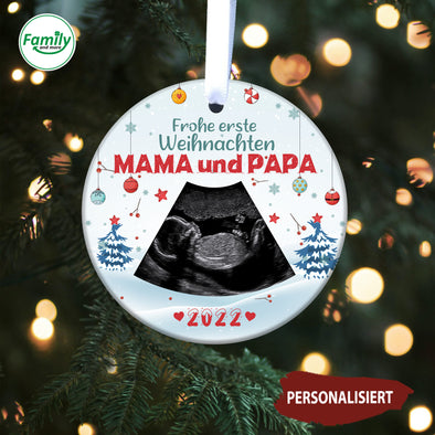Geschenk für MaMa und PaPa Frohe erste Weihnachten 2022 Ornament_NT_HB1111223