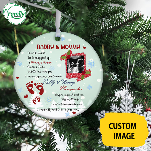 Personalized Gift For Future Daddy And Mommy Very Soon You'll Meet Me Christmas Ornament_NT_-HB1010223