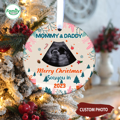 Personalized Gift For Future Mommy And Daddy See You In 2023 Christmas Ornament-NT-HB1811222-2