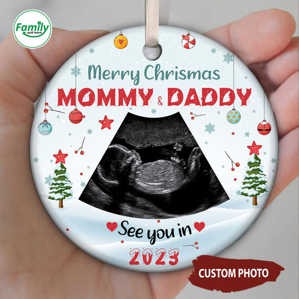 Personalized Gift For Future Mommy & Daddy See You In 2023 Ornament_NT_HB1111222