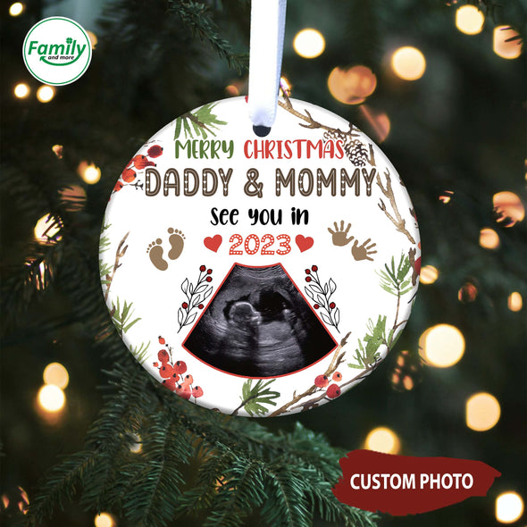 Personalized Gift For Future Mommy & Daddy See You In 2023 Ornament-NT-HB0711224