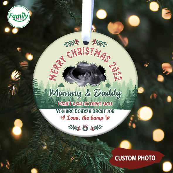 Personalized Gift For Future Daddy And Mommy I Can't Wait To Meet You Ornament - NT - HB2811222