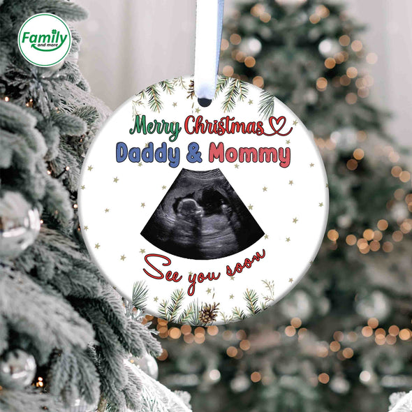 Personalized Gift For Future Daddy & Mommy See You Soon Ornament_NT_HB1910223