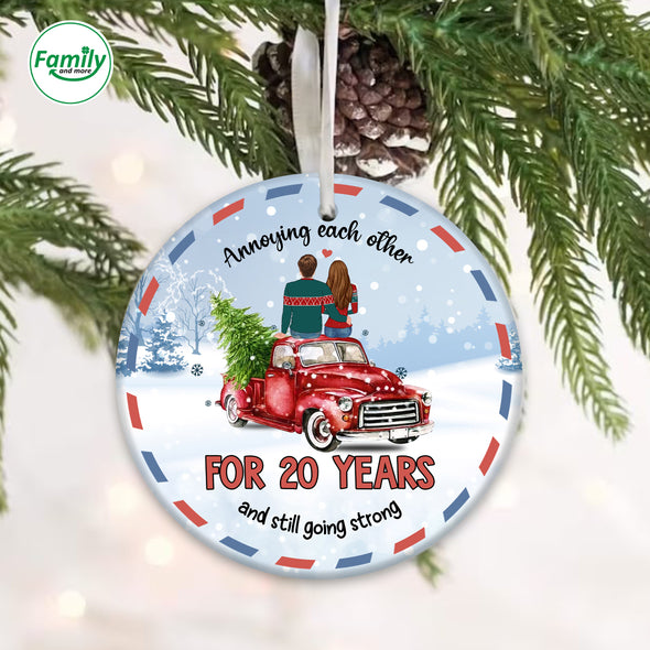 Personalized Gift For Couple Annoying Each Other For X Year Christmas Ornament_NT_HB0410221