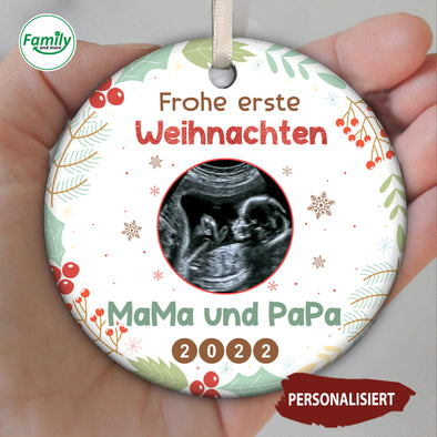 Geschenk für MaMa und PaPa Frohe erste Weihnachten MaMa und PaPa 2022 Ornament_NT_HB2311221