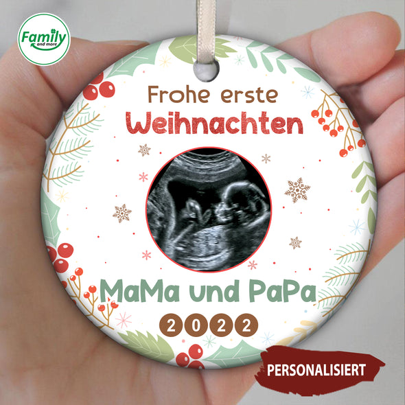 Geschenk für MaMa und PaPa Frohe erste Weihnachten MaMa und PaPa 2022 Ornament_NT_HB2311221