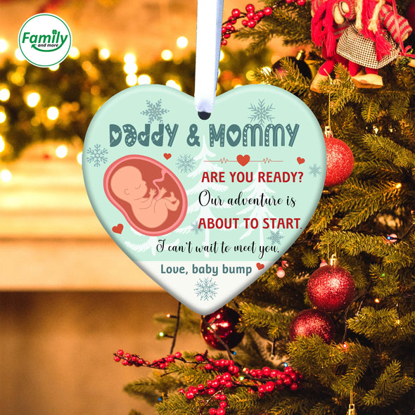 Gift For Future Mommy And Daddy Are You Ready? Christmas Ornament-NT-HB1711222