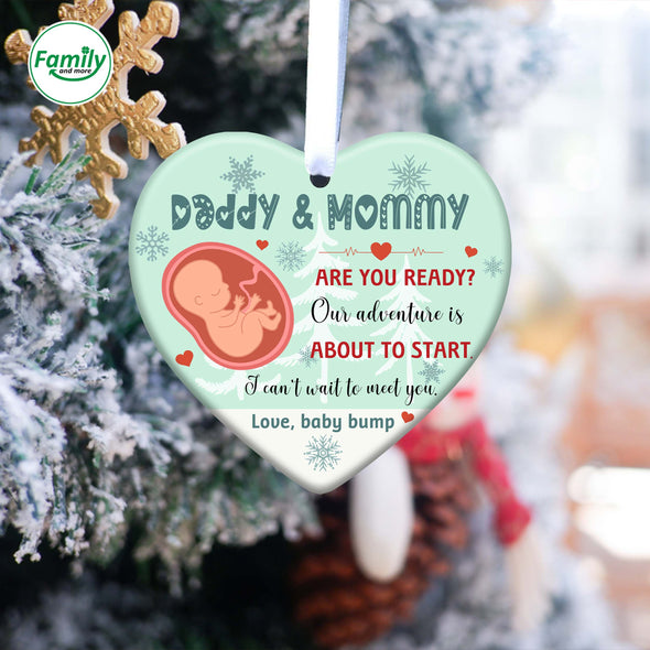 Gift For Future Mommy And Daddy Are You Ready? Christmas Ornament-NT-HB1711222