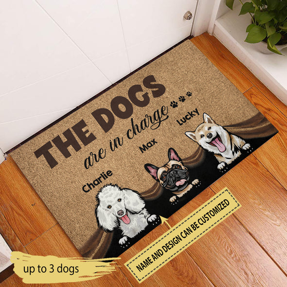 Gift For Dog The Dogs Are In Charge Doormat - NT - NN1803221