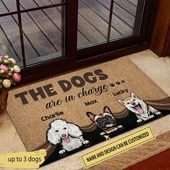 Gift For Dog The Dogs Are In Charge Doormat - NT - NN1803221