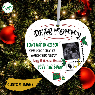 Personalized Gift For Mom I Can't Wait To Meet You Ornament - Nt
