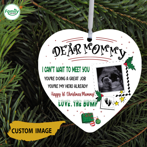 Personalized Gift For Mom I Can't Wait To Meet You Ornament - Nt