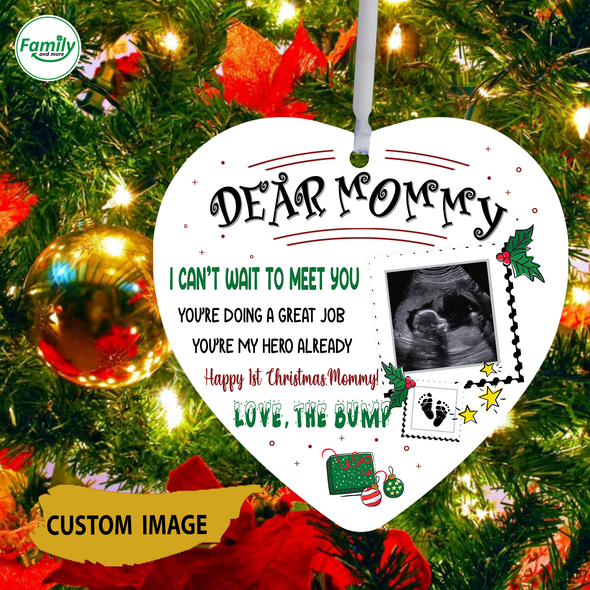 Personalized Gift For Mom I Can't Wait To Meet You Ornament - Nt