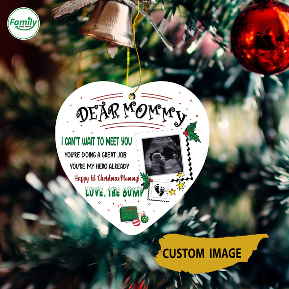 Personalized Gift For Mom I Can't Wait To Meet You Ornament - Nt