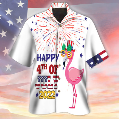 Flamingo Happy 4th of July Hawaiian Shirt - NT - NN1006221