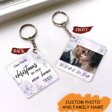 Personalized Gift For Our First Christmas In Our New Home 2021 Keychain - Nt