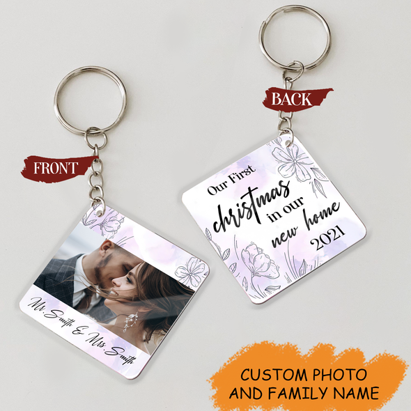 Personalized Gift For Our First Christmas In Our New Home 2021 Keychain - Nt