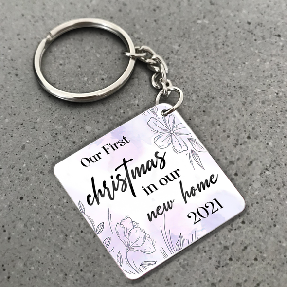 Personalized Gift For Our First Christmas In Our New Home 2021 Keychain - Nt