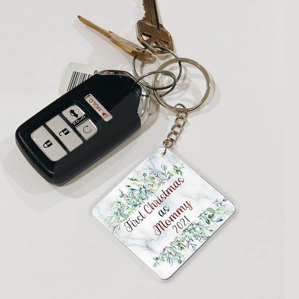 Personalized Gift For Future Mommy First Christmas 2021 Keychain - Nt - NN0110213