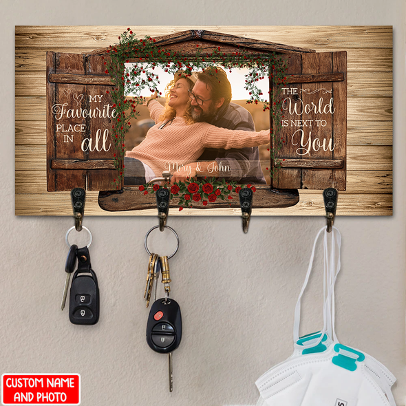 My Favorite Place In All The World Is Next To You Key Hanger - NT - NN1506223