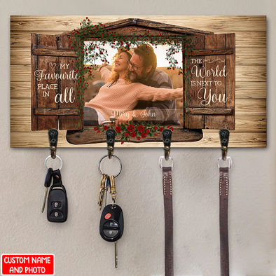 My Favorite Place In All The World Is Next To You Key Hanger - NT - NN1506223