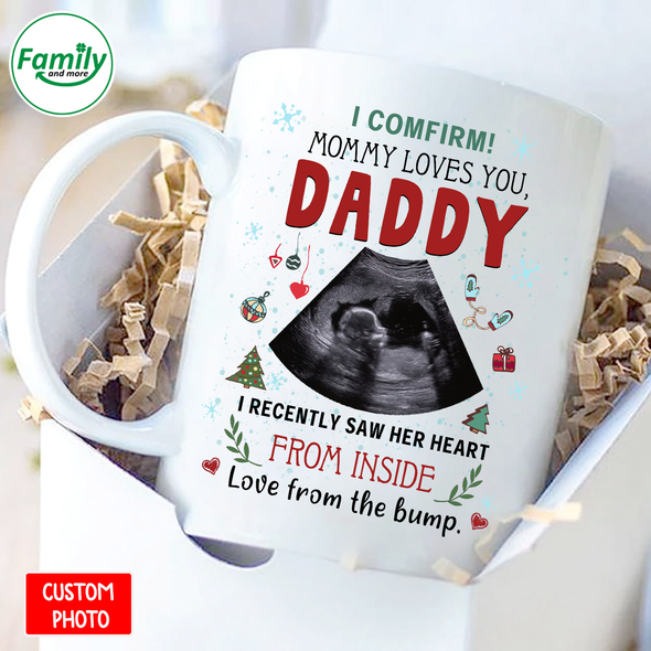 Personalized Gift For Future Daddy Mommy Love You I Recently Saw Her Heart Mugs - NT - NN2710216