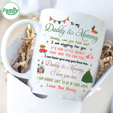Gift For Future Daddy And Mommy Can You Feel Me I Am Wiggling For You It's Our Little Secret That Only You Can Feel Mugs -  NT - NN1711215