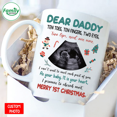 Personalized Gift For Future Daddy As Your Baby It Is Your Heart I Promise To Cherish Most Mugs - NT - NN0811214
