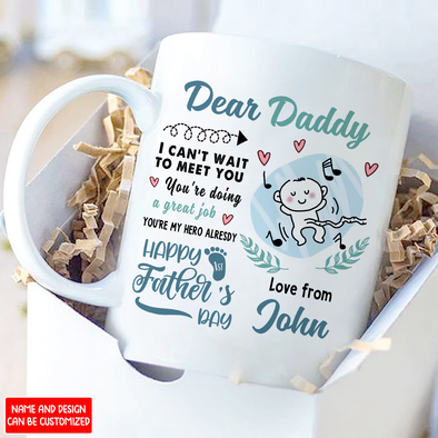 Gift For Future Daddy I Can't Wait To Meet You Mugs - AD - NN2104222