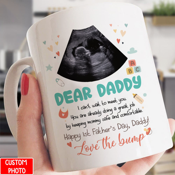 Personalized Gift For Future Daddy I Can't Wait To Meet You Mugs - NT - NN2705223
