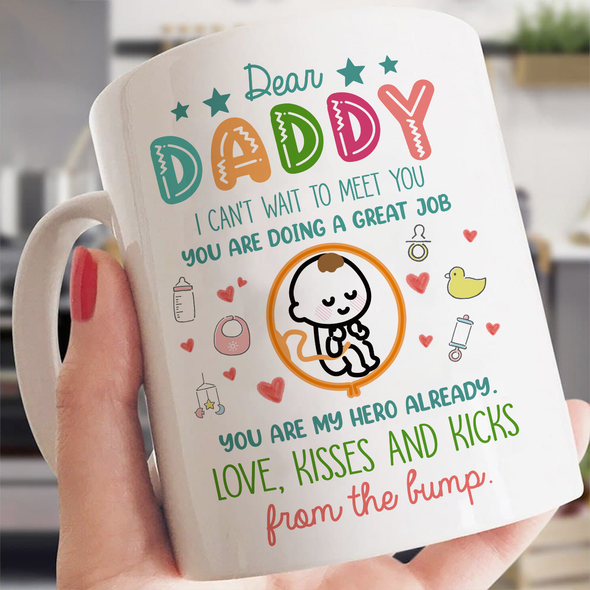 Gift For Future Daddy I Can't Wait To Meet You Mugs - NT - NN0206225
