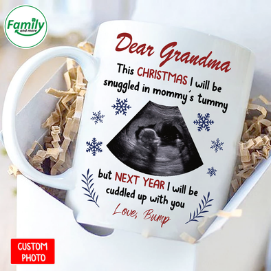 Personalized Gift For Future Grandma This Christmas I Will Be Snuggled In Mommy's Tummy Mugs - NT - NN0811217