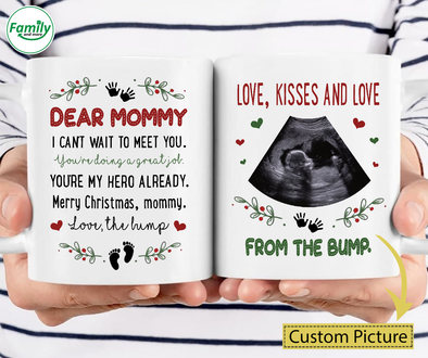 Personalized Gift For Future Mommy Can't Wait To Meet You Love Kisses And Love Mugs - NT - NN08112110