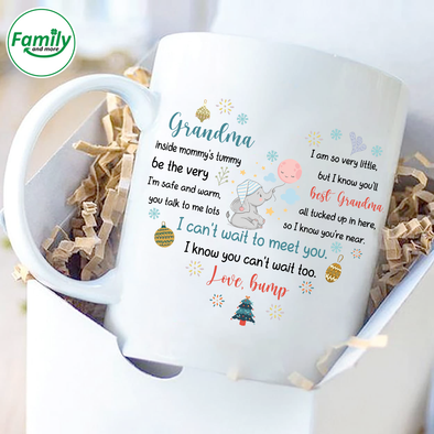 Gift For Future Grandma I Can't Wait To Meet You I Know You Can't Wait Too Mugs  - NT - NN1811218