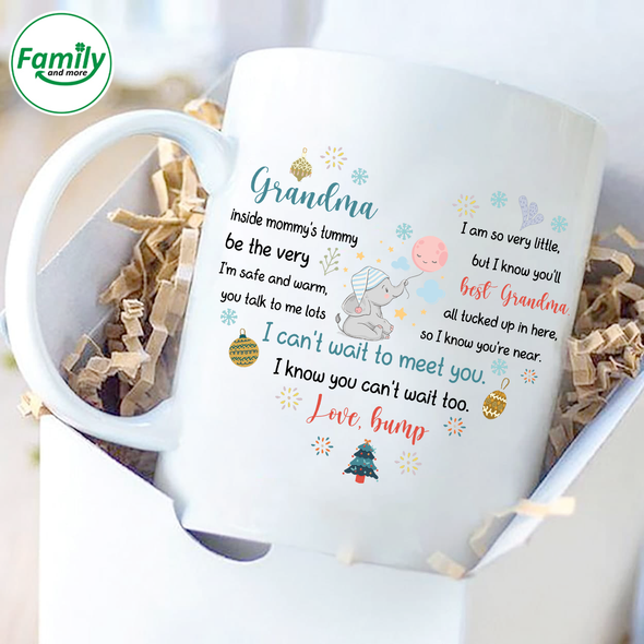 Gift For Future Grandma I Can't Wait To Meet You I Know You Can't Wait Too Mugs  - NT - NN1811218