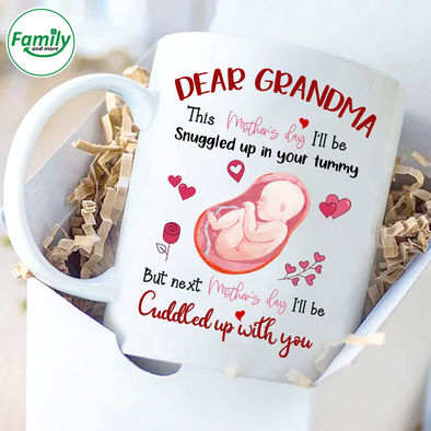 Personalized Gift For Future Grandma Next Year I'll Be Cuddle Up With You Mugs - NT - NN2202226