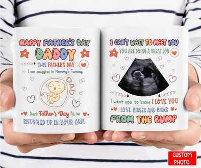 Personalized Gift For Future Daddy I Can't Wait To Meet You Mugs - NT - NN0405222