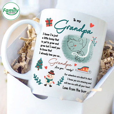 Gift For Future Grandpa Our Adventure Are About To Start I Know You Are Amazing And Will Love Me With All Your Heart  Mugs -  NT - NN1811215