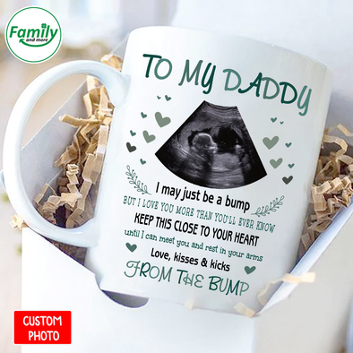 Personalized Gift For Future Daddy Keep This Close To Your Heart Until I Can Meet You And Rest In Your Arms Mugs - NT - NN0211213