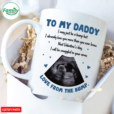 Personalized Gift For Future Daddy Next Valentine's Day I Will Be Snuggled In Your Arms Mugs - NT - NN2001225