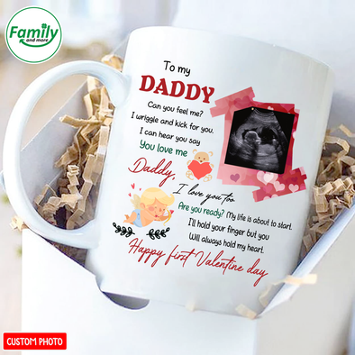 Personalized Gift For Future Daddy Happy First Valentine Day Mugs - NT - NN1801223