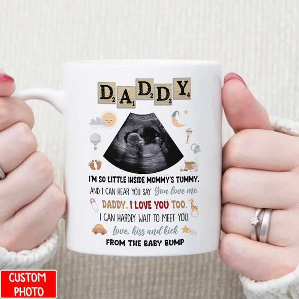 Personalized Gift For Future Dad I Can Hardly Wait To Meet You Mug- NT-NN0208221