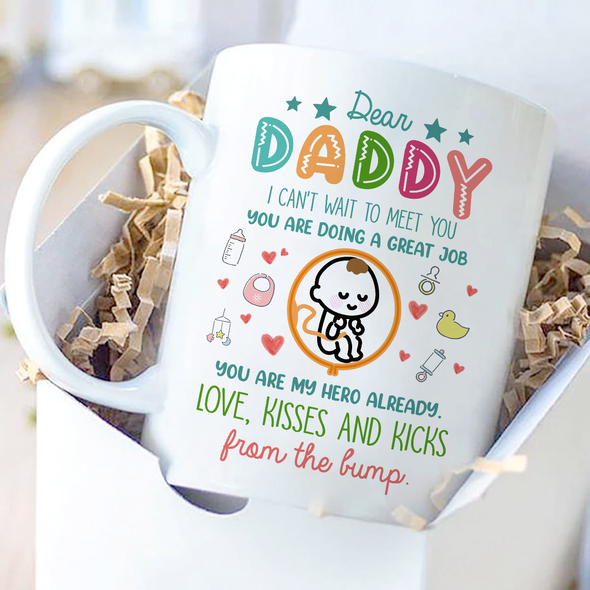 Gift For Future Daddy I Can't Wait To Meet You Mugs - NT - NN0206225