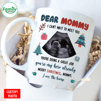 Personalized Gift For Future Mommy Merry Christmas Can't Wait To Meet You You're My Hero Already Mugs - NT -  NN1711214