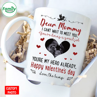 Personalized Gift For Future Mommy Can't Wait To Meet You Happy Valentine's Day Mugs  - NT - NN2812211