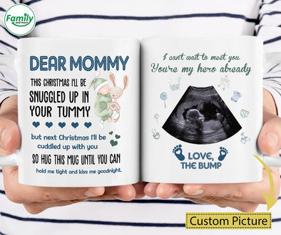 Personalized Gift For Future Mommy Next Christmas I'll Be Cuddled Up With You So Hug This Mug Until You Can Mugs - NT - NN19112110