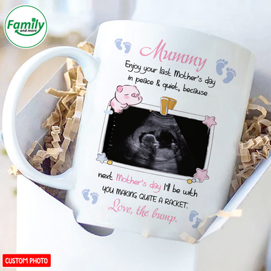 Personalized Gift For Future Mummy Next Mother's Day I'll Be With You Making Quite A Racket Mugs - NT - NN0802221
